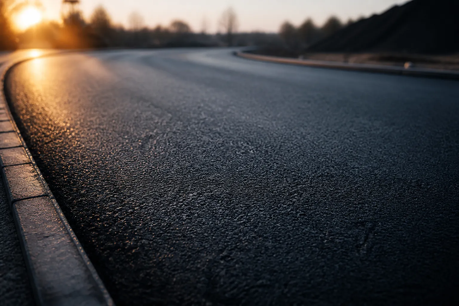 Fresh asphalt pavement representing Florida Asphalt Solutions